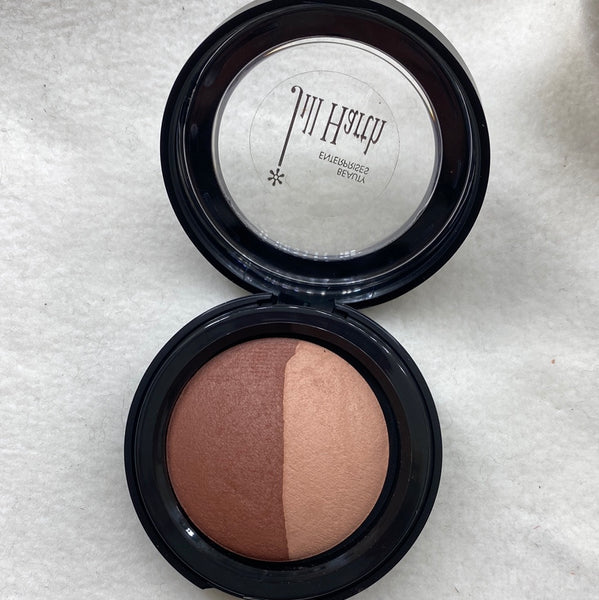 Mona Lisa's Baked Mineral Eyeshadow Duo ~ Matte Nude ~ Matte Brown