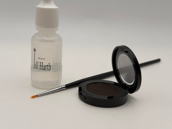 Brown Cake Eyeliner set with Eyeliner Brush and Sealer Solution